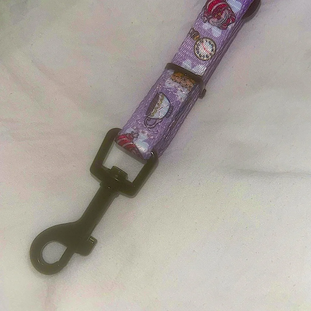 Sassy Meow Alice In Wonderland Cat Collar (M) and Matching Leash 6ft
